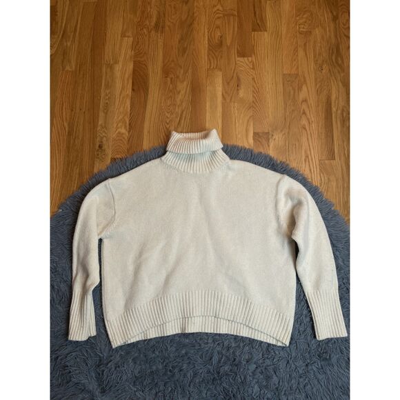 H&M Off White Oversized Wool Blend Sweater Size S - Picture 1 of 5